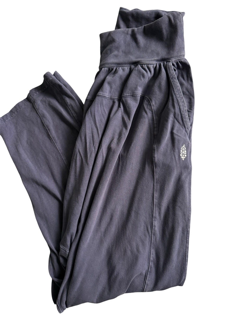 Free People Movement Hot Shot Harem Foldover Pants Blue Indigo XS - Picture 5 of 6